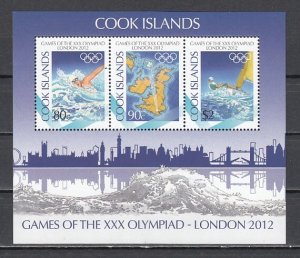 Cook Is. 2012 issue. London Olympics sheet.