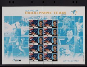 AUSTRALIA 2000 Paralympic Team Sth Aust $4.50 SES, 45c Kangaroo & flag. MNH **.