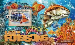 TOGO 2016 SHEET FISHES MARINE LIFE tg16209b