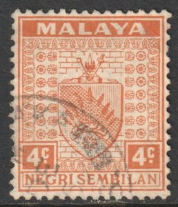 Malaya Negri Sembilan Scott 23 - SG25, 1935 Arms 4c used