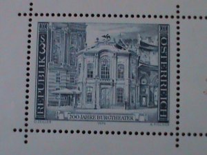 ​AUSTRIA-1976-SC#1030-BICENTENARY OF VIENNA BURGTHEATER-MNH IMPRINT PANE VF