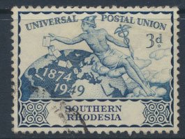 Southern Rhodesia  SG 69  SC# 72 Used UPU 1949  see scans 