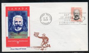 Canada #485 Bourassa FDC Overseas Mailer addr C736