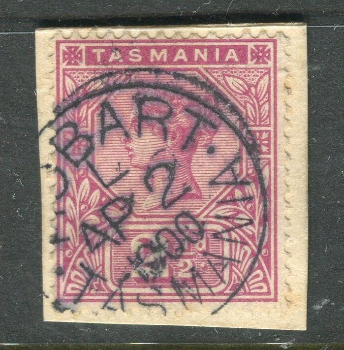 AUSTRALIA; TASMANIA 1890s classic QV issue used 2.5d. value POSTMARK