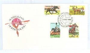 Australia  691-94 1988 complete set on U/A, Horse Racing, horses