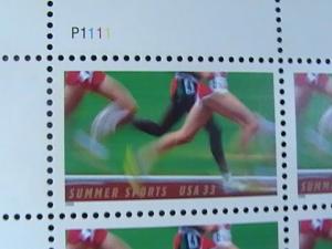 U.S.# 3397-MINT/NH--PANE OF 20---SUMMER SPORTS----2000