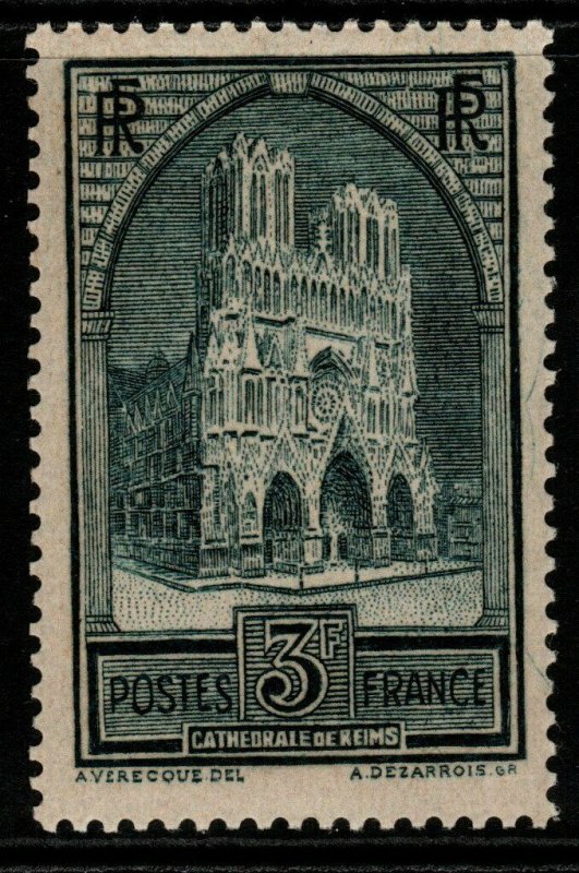 FRANCE SG472b 1930 3f SLATE-BLUE TYPE IIA MNH