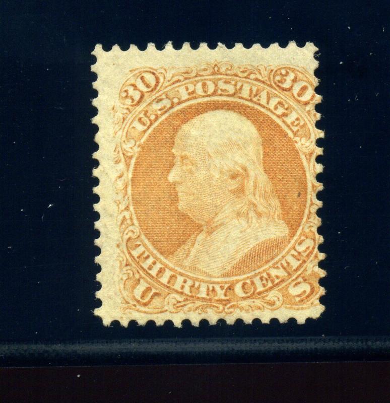 Scott 71 Franklin Unused Stamp with APS Cert (Stock 71-apex 2) 
