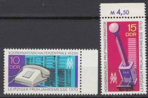 East Germany - 1970 Leipzig Fair Sc#1182/1183 - MNH (2718)