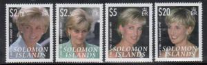 Solomon Islands 1096-99 Princess Diana Mint NH
