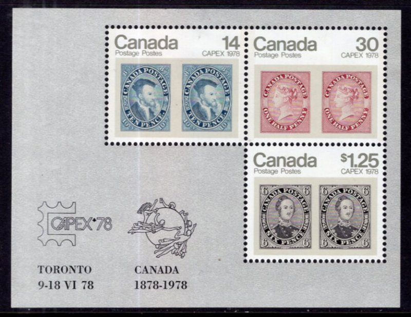 Canada 756a Stamp on Stamp Souvenir Sheet MNH VF