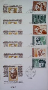 Russsia Works by Michelangelo 6 Covers X874-