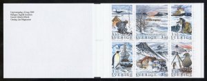 Sweden 1754a MNH,  Polar Exploration Cplt. Booklet from 1989.