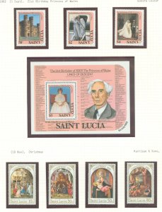 St. Lucia #591-598 Mint (NH) Single (Complete Set)