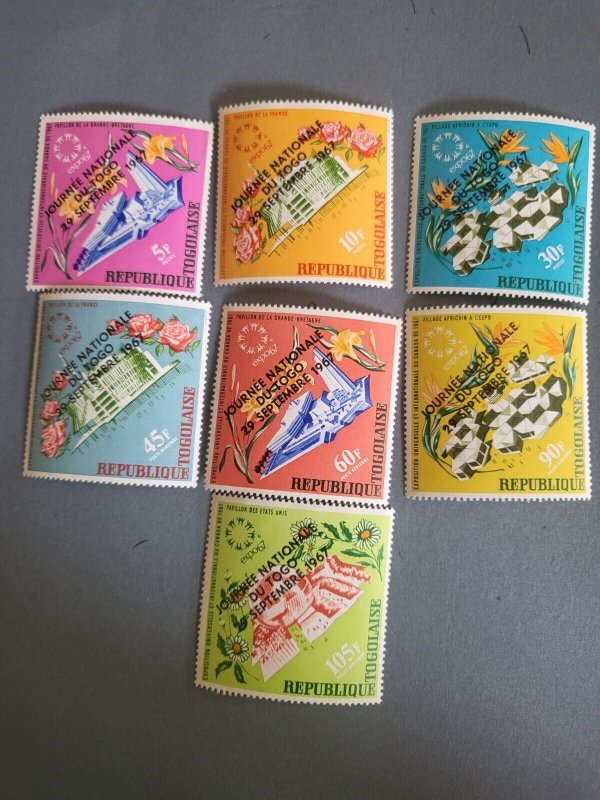 Stamps Togo 628-30, C86-9 never hinged