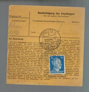 1944 Hohensalza Germany Parcel Cover to Drutte Concentration Camp KZ
