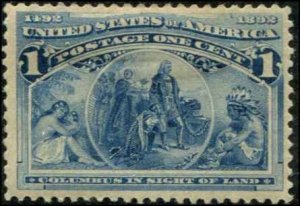 USA SC# 230 Columbian 1c MH SCV $14.00