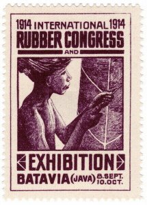 (I.B) Netherlands Indies Cinderella : Rubber Exhibition (Batavia 1914) English