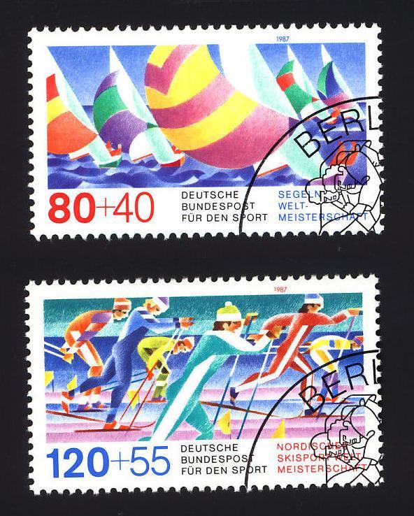 W. Germany Sc# B652-653 1987 Sports - CTO OG NH