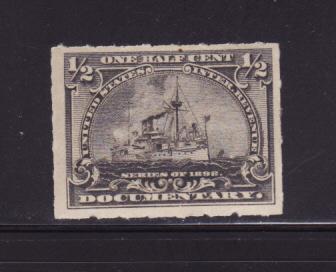 United States R162 MHR Revenue Stamp, Ships, Battleship