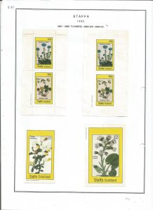 STAFFA - 1982 - Flowers - Sheets - Mint Light Hinged - Private Issue