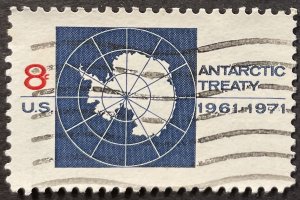 US #1431 Used F/VF 8c Antarctic Treaty 1971 [G5.7.3]