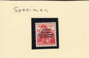 Small Swiss Specialized stamp collection high CV Essay's Specimens ect..