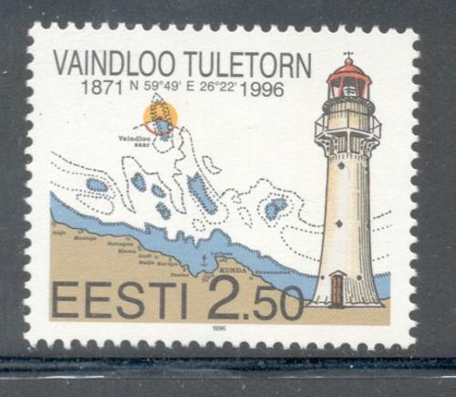 Estonia Sc 309 1996 Vaindloo Lighthouse stamp mint NH