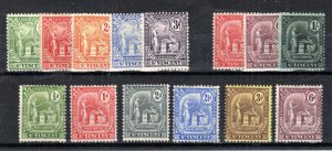 St Vincent 1907-11 3 sets SG 194-107 MLH/MH