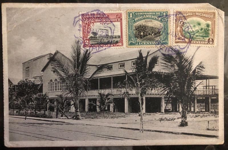 1923 Beira Portuguese Mozambique RPPC Postcard cover to Crafton USA Hospital
