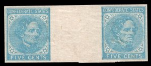 US CSA # 7 MINT OG 1H/1NH HORIZONTAL PAIR VERTICAL  GUTTER $200+ LOT #18905-12