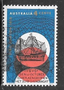 Australia 423: 4c Sailing ship in a circle,  Hartog 1616, used, VF
