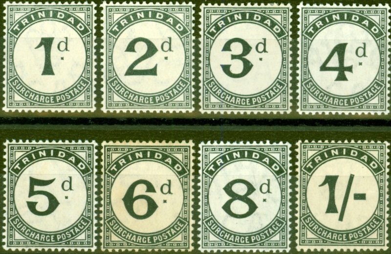 Trinidad 1905 P.Due set of 8 SGD10-D17 Fine Lightly Mtd Mint 