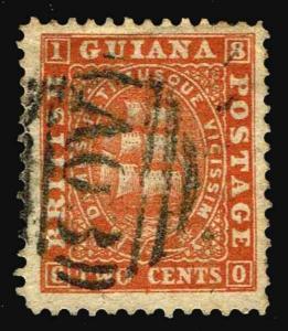 1860-61 British Guiana #19 Seal of the Colony - Used - VF - CV$65.00 (ESP3017)