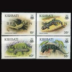 KIRIBATI 1986 - Scott# 480-3 Lizards Specimen Set of 4 NH