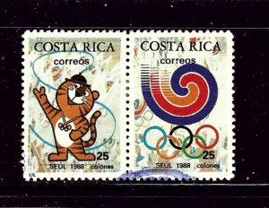 Costa Rica 405a Used 1988 pair