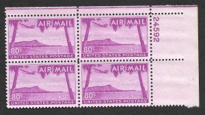 Doyle's_Stamps: MNH 1952 Diamond Head 80c Airmail PNB Scott #C46**