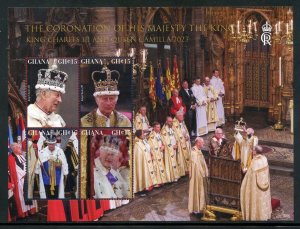 GHANA 2023 CORONATION OF KING CHARLES III SHEET  MINT NH