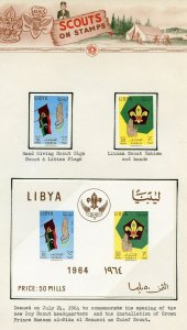 LIBYA LOT OF SCOUT  SETS & SOUVENIR SHEET MINT NH & HINGED