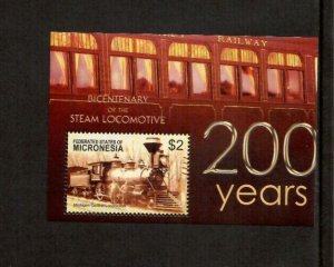 Micronesia 2004 - Steam Trains - Souvenir Stamp Sheets - Scott #599 - MNH