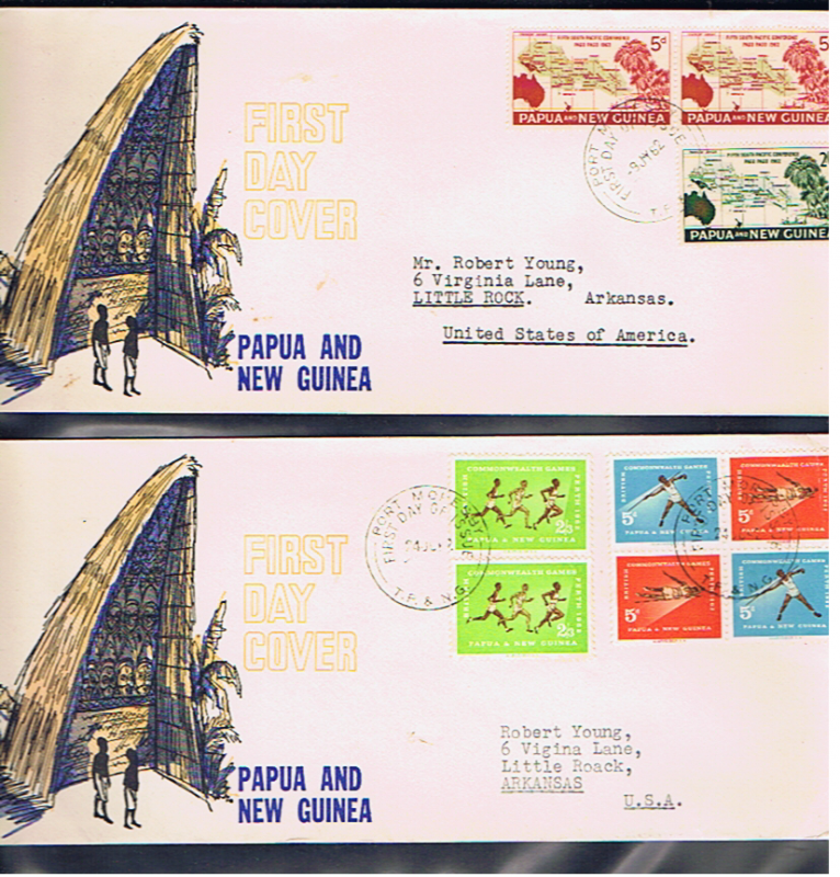 PAPUA NEW GUINEA 1962 FDC' s