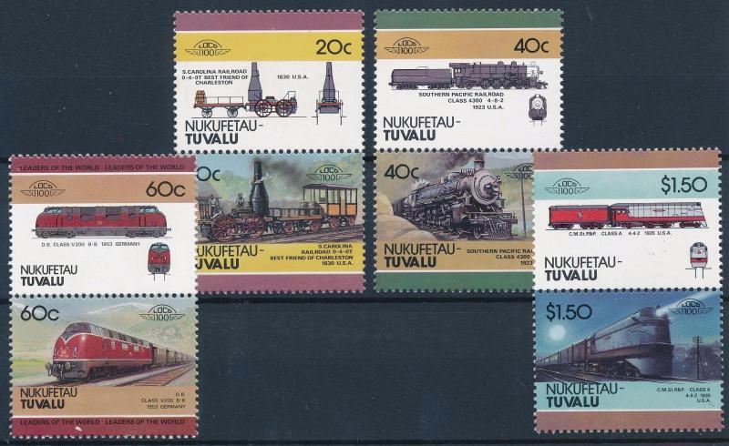 [63587] Tuvalu Nukufetau 1986 Railway Train Eisenbahn Chemin de Fer  MNH