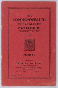 CATALOGUES Australia ACSC 12th Edition, 1948, pub by Orlo-Smith & Co