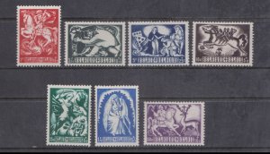 BELGIUM - 1944 SCOTT#B385-B392  7V MINT HINGED