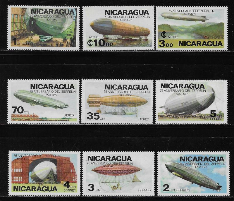 NICARAGUA SC# 1045-9, C921-24 FVF/MNH 1977