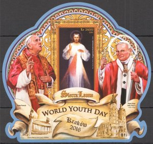 Uu0702 2016 Sierra Leone Art Pope John Paul Ii World Youth Day Bl Mnh ! Shape