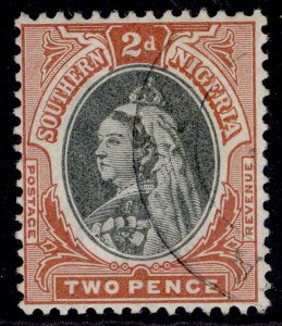 SOUTHERN NIGERIA EDVII SG3, 2d black & red-brown, FINE USED.