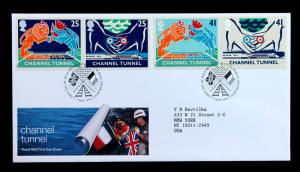 Great Britain #1558-61 FDC Royal Mail First Day Cover Channel Tunnel 3 May 1994