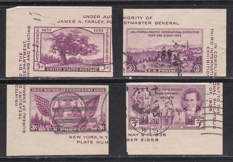 U.S. # 778a-d, Philatelic Exhibition, Used