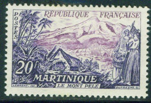 France Scott 780 MNH** 1955 Martinique Mount Pelee CV$3.25